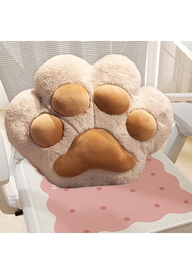 Suntek Kedi Pençesi Yastık Battaniye Sevimli  Açık Kahverengi