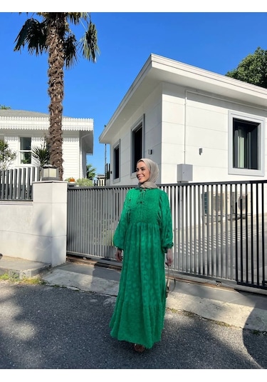 Olla Collection Tüylü Şifon Elbise Benetton