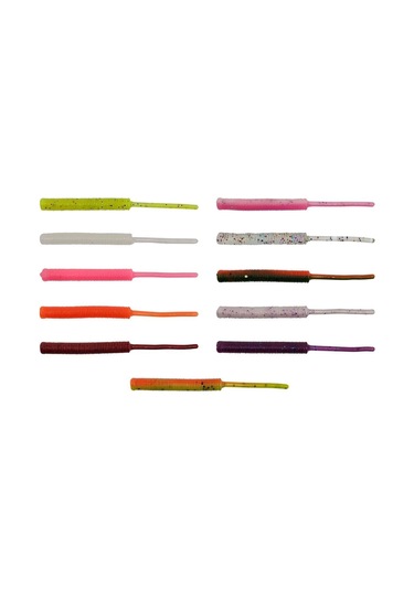 Kendo Fire Worm Lrf Silikonu 5cm 18 Adet Fluorescent Yellow