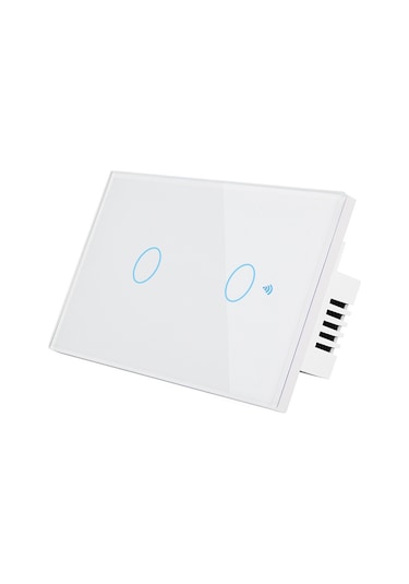 Teltree Tuya Akıllı Anahtar - Alexa Ses Kontrolü, 3 Yollu, Wifi Uzaktan Kumandalı, Sıfır/nötr Uyumlu, Beyaz 1-gang