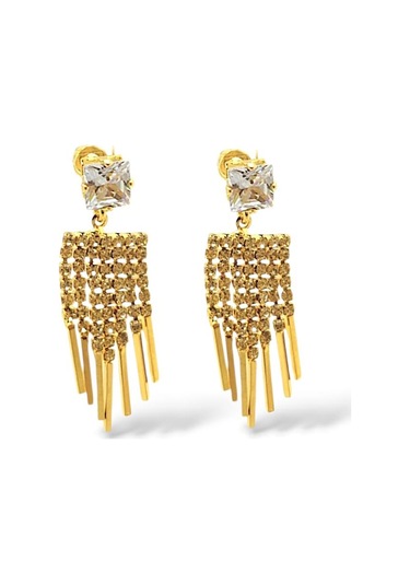 Glowy Aksesuar Su Yolu Sallantılı Çelik Küpe Gold