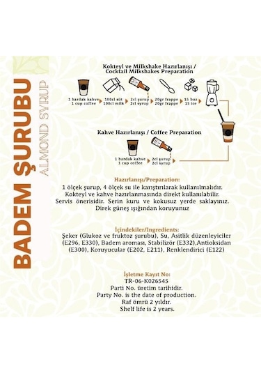 Oze Badem Şurubu 50 ML
