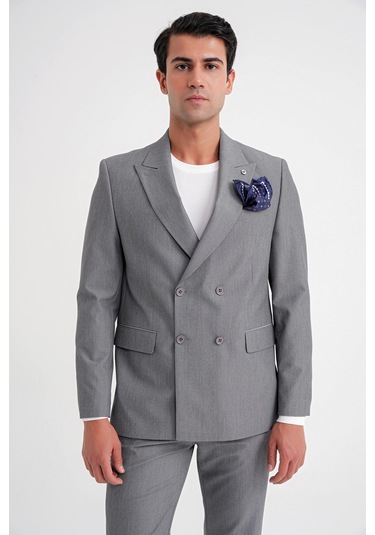 C 719 Ceket Comfort Füme Füme