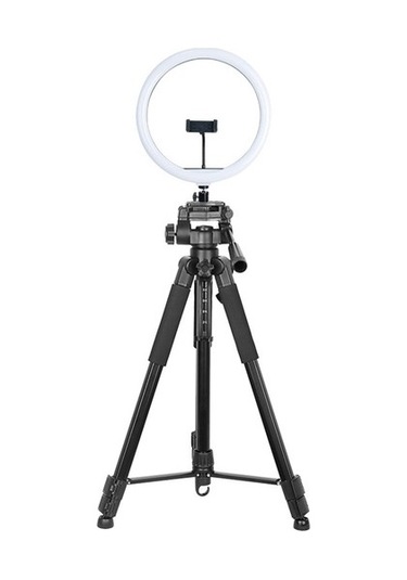 Muduan 1.7m Cep Tefonu Canlı Yayın Braketi Dolgu Işığı İle Braketi Bluetoothsfie Video Kayıtfotoğrafçılık Tripod Siyah Vantuzlu Vhf5xm