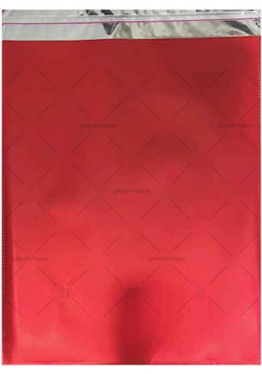 Mat Metalize En: 17 CM x Boy: 25 CM Bantlı Hediye Paketi 20 Adet Kırmızı