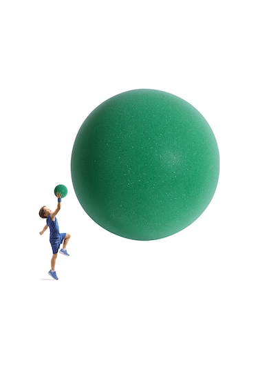 Ranyeek Sessiz Çocuk Basketbol Topu - Yeşil, 24 Cm, 7 Numaralı, Güvenli Ve Yıkanabilir, Çok Amaçlı Oyun İmkanı