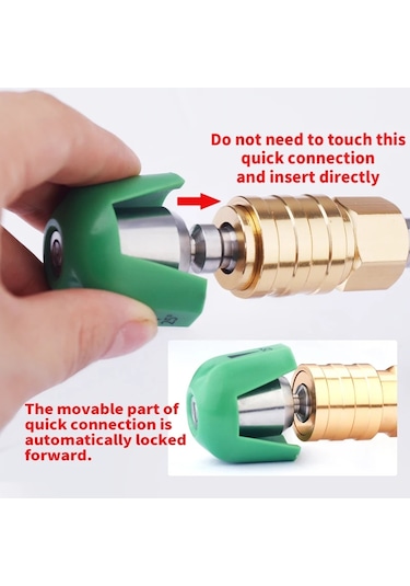 Elitech Yili-araba Yıkama Aks. Kendinden Kilitlemeli 1/4 Hızlı Bağlantı 10 Cm Çub Lance Adaptörü Yüksek Sulama Başlıkları 45147427