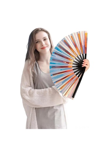 Xiyyadms "büyük Bambu Katlanır El Yelpazesi - Şık Dekor Ve Serinletici Aksesuar"