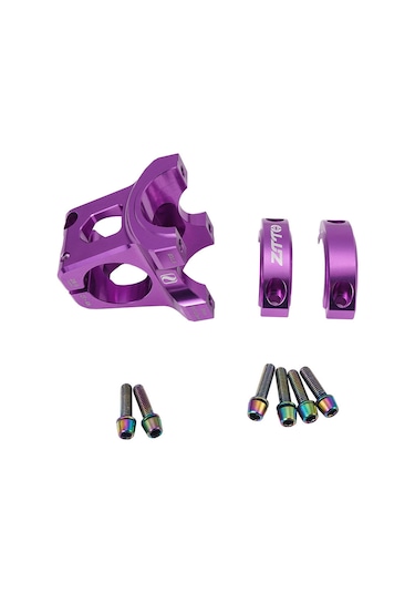 Hombey Alüminyum Cnc Bisiklet Direksiyon Başı 31.8mm 35mm 0 Derece Ultra Hafif Sürüş Kontrolü Ve Bel Stresi Azaltıcı Siyah Siyah