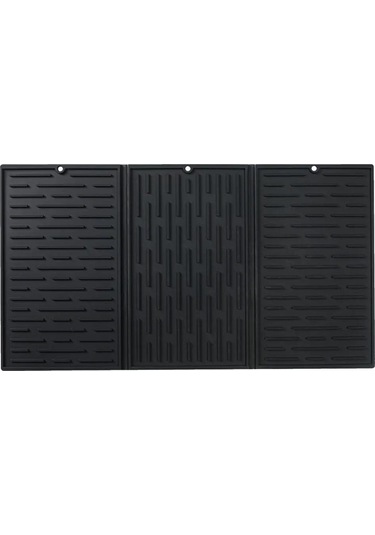 Siyah Mutfakta Kolay Temizlenebilir Kurutma Matı, 61 Cm X 33 Cm X 0,5 Cm Siyah