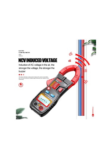 Springsun Aneng Cm80 Akıllı Tıklama Tüp Ampermetresi, Otomatik Aralık, 500a Akım, 4000 Sayaç, Lcd Işık, Ncv Tespiti, Multimetre Pil Yok - Kırmızı