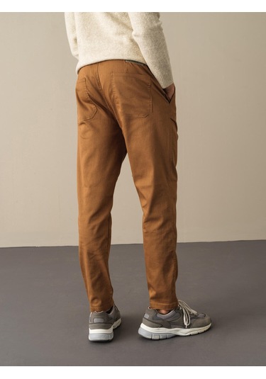 Xint Pamuklu Beli Lastikli Regular Fit Pantolon 23KE02100624-28 Camel
