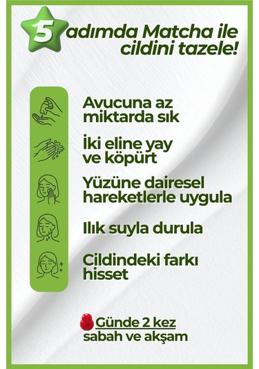 Cosmetex Roland Cha No Sui Matcha Yüz Temizleme Jeli 300 ML