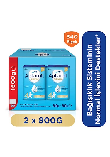 Aptamil 4 Prebiyotikli Çocuk Devam Sütü 800 G x 2 Adet 1600 G