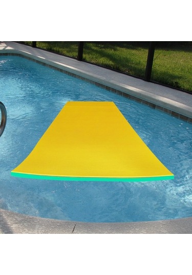 Ganzhoushop Yüzer Yeşil Suntek Su Geçirmez Şamandıralar Havuz Şamandıra Sal Mat Sarı - Yeşil