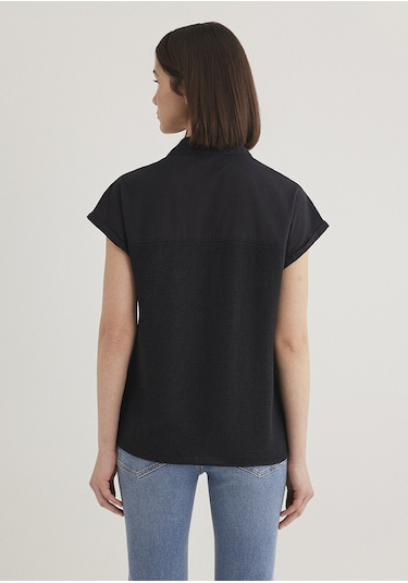 Mavi - Kısa Kollu Siyah Bluz 1210801-900