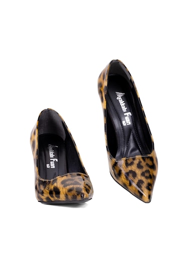 Elit Mst1383r Kadın Stiletto Leopar Leopar