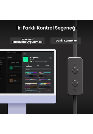 Nanoleaf 4d Monitör Arkası Akıllı Rgb Şerit Led, Usb Girişli 2.5m
