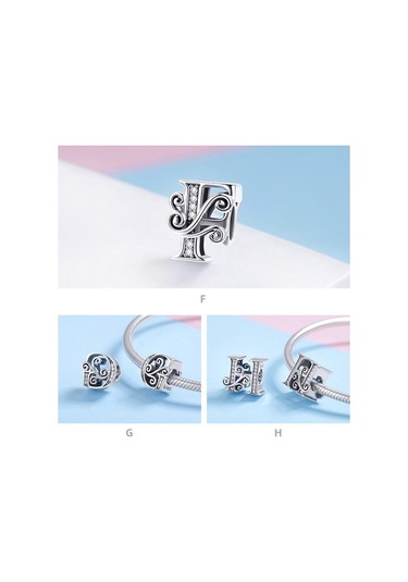 Wostu 925 Ayar Gümüş Az 26 Harfler Göz Kamaştırıcı Boncuk Fit Charm Bilezik Ve Kolye S