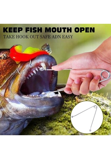 MSO Olta Balıkçılık Paslanmaz Çelik Balık Ağzı Açma Müdahale Aparatı