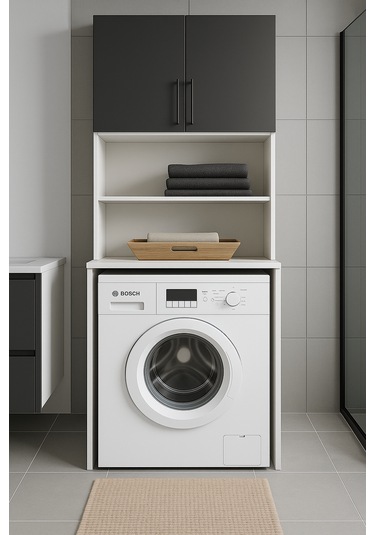 Modern Banyo Dolabı Antrasit