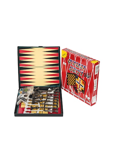 Beşli Oyun Seti Satranç - Dama - Tavla - Kızmabirader - Solotest