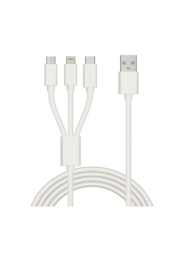 Paleon 3in1 Usb Kablo Micro Usb Type-c Lightning Hızlı Şarj Usb