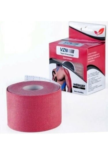 Vzn Kinesiology Tape Ağrı Bandı 5 CM x 5 M Kırmızı