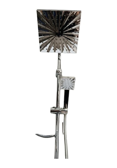 Rudi Armatür Krom Kristal Pirinç Malzeme Robot Duş Seti Gri