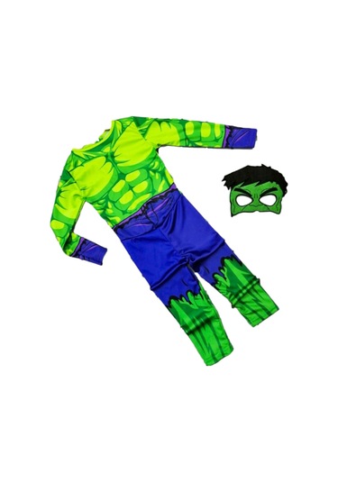 Sevindir Kendini Erkek Çocuk Yeşil Hulk Kostümü Yeşil