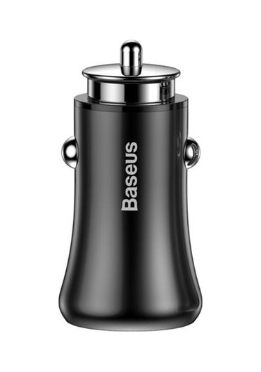 Baseus 4.8a Çift Usb Bağlantı Noktalı Hızlı Araç Şarj Cihazı İphone X 8plus Oneplus5 Xiaomi 6 Mi A1 - Siyah Siyah