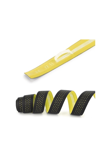 Reedark Sarı Renkli, Delikli Tasarımlı, Kaymazsız, Ter Emici, Amortisörlü Bisiklet Sapı Bandı - Pu+eva Malzeme, 3mm Kalınlık, Kol Yorgunluğu Önleyici