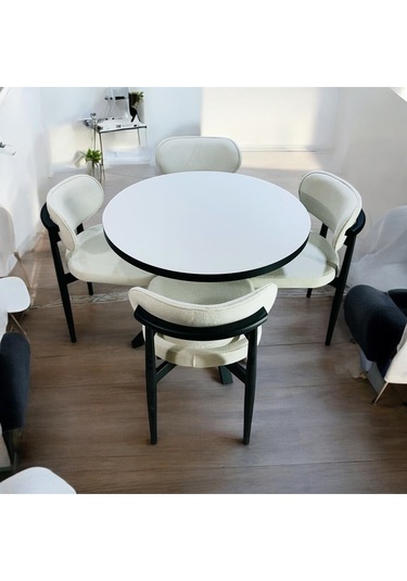 Yeliz Mutfak Masası Takımı 4 Kişilik Polo001 Yeliz1 Beyaz