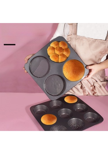 Yuntech01 4 İnç Altın Kaplama Hamurger Kek Kalıbı, Pişirme Aleti, Anti-yapışkan, Çok Amaçlı, Hamburger-pasta Poğaça İçin, Profesyonel Mutfak Gereci