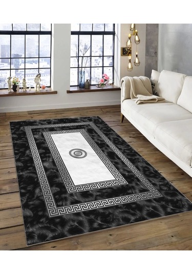 Dijidekor Işıltı Koleksiyonu Model143 Süngerli Dijital Baskılı Saçaksız Mutfak Halısı Yolluk