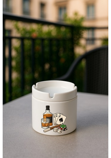 Porselen Baskılı Küllük - Kart