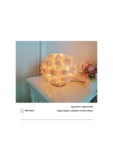 Aurora İskandinav Gül Masa Lambası, Yaratıcı Ve Basit Bej