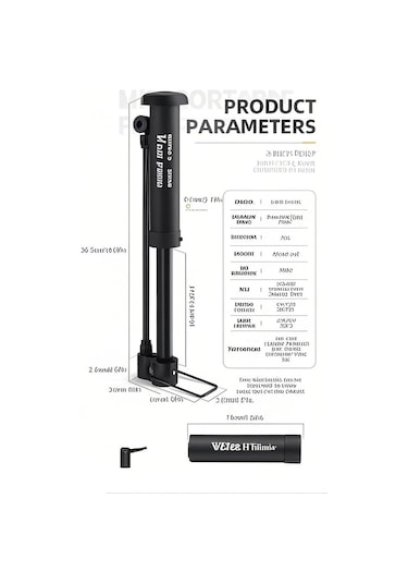 Yifomall Mavi Mini Bisiklet Pompa, Mtb Yolları İçin, Schrader Valfi, Futbol-basketbol-halka Şişirme, Hafif Ve Taşınabilir