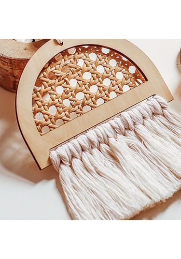 Homyl Kreş Odası Için Püsküllü Bambu Dokuma Duvar Asma Kolye