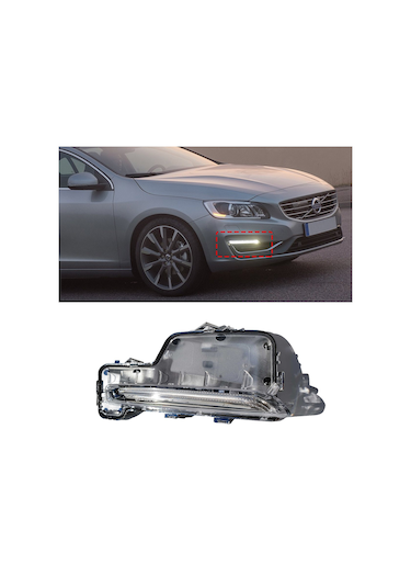 Volvo S60 V60 Gündüz Ledi Sis Farı Sağ 2014 2015 2016 2017 2018