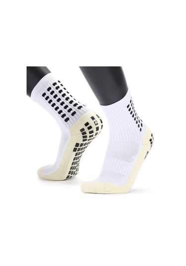 Jeehugo Spor Aktiviteler İçin Nefes Alıcı, Kaymaz Önleyici, Darbe Emici Nylon Çorap - Beyaz 1 Çift Beyaz