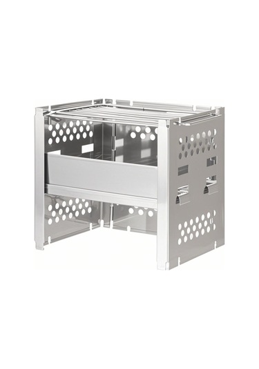 Vkemall Ws045 Dikdörtgen Çift Amaçlı Odun Sobası Gümüş