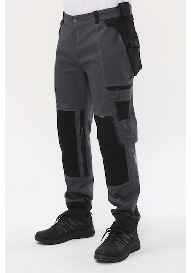 Uniprom İş Pantolonu Likralı Manchester Model Füme-Siyah Füme