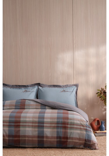 Puffy Haus Çift Kişilik Ranforce Nevresim Takımı - Mavi MAVI