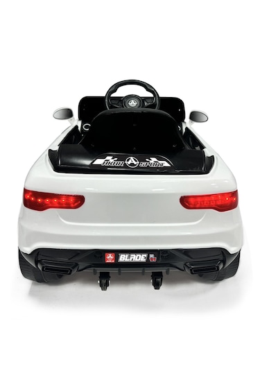 Akar Blade 12v Çift Motorlu Uzaktan Kumandalı Akülü Araba - Dans Modlu Beyaz