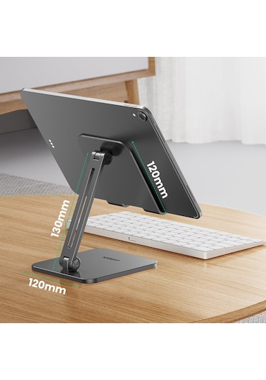 Ugreen Alüminyum Katlanabilir Masaüstü Telefon Tablet İpad Standı Antrasit