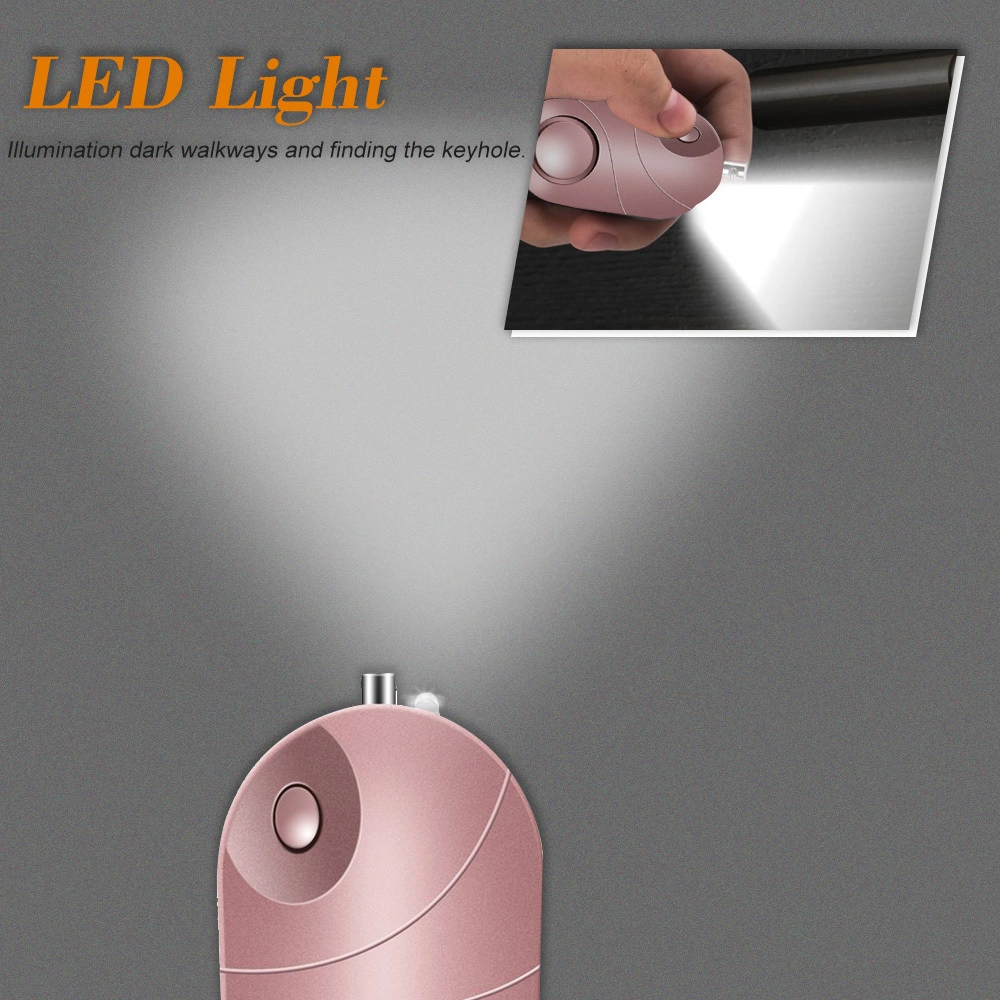 Hangfox Zq-017 Pembe Kişisel Acil Alarm - 120-130db Ses & Aydınlatma Fonksiyonu - Abs Malzeme - 3xlr44 Pil Dahil