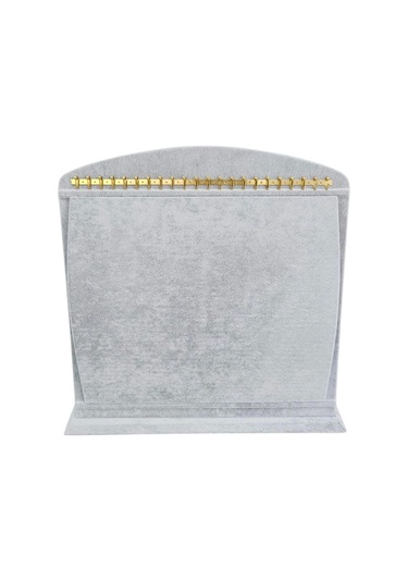 Bombeli Kolye Zincir & Kolye Standı 22 Metal Askılı Gri 26 X35 Cm Çok Renkli