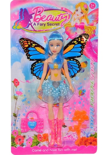 1029-2A Aksesuarlı Kanatlı Melek Bebek Oyun Seti -Canem