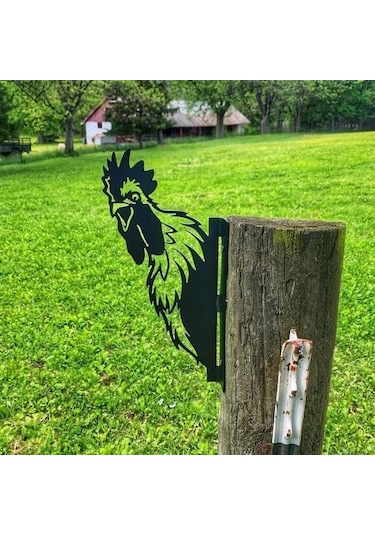 Xindoker Bahçe Dekorasyonu Tavuk Modeli Dışarıda/içeride Kullanılabilir Metal Çelik Bahçe Takımı Zırhlı Bahçe Aksesuarı